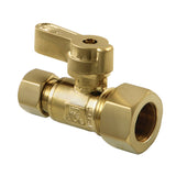 Baseline 5/8-Inch O.D. Comp x 3/8-Inch O.D. Comp Quarter-Turn Straight Shut-Off Valve
