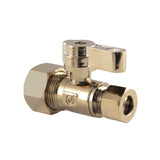 Baseline 5/8-Inch O.D. Comp x 3/8-Inch O.D. Comp Quarter-Turn Straight Shut-Off Valve