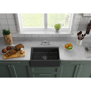 Kaolin 30-Inch Fireclay Farmhouse Kitchen Sink