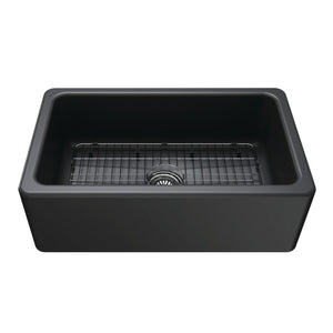 Kaolin 30-Inch Fireclay Farmhouse Kitchen Sink