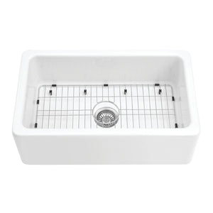 Kaolin 30-Inch Fireclay Farmhouse Kitchen Sink