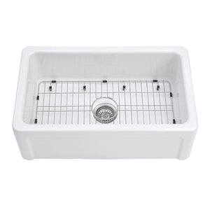 Kaolin 30-Inch Fireclay Farmhouse Kitchen Sink