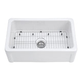 Kaolin 30-Inch Fireclay Farmhouse Kitchen Sink