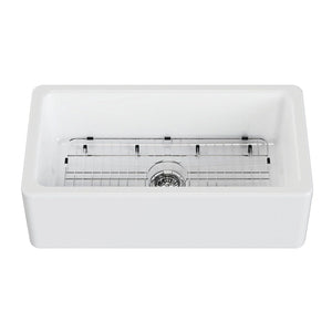 Kaolin 33-Inch Fireclay Farmhouse Kitchen Sink