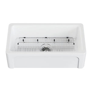 Kaolin 33-Inch Fireclay Farmhouse Kitchen Sink