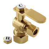 Whitaker 5/8-Inch O.D. Comp x 3/8-Inch O.D. Comp Quarter-Turn Angle Shut-Off Valve