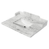 Pemberton 30-Inch Carrara Marble Vanity Sink Top (8