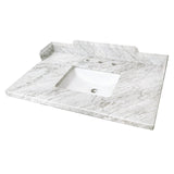 Pemberton 36-Inch Carrara Marble Vanity Sink Top (8" Faucet Drillings)