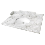 Pemberton 36-Inch Carrara Marble Vanity Sink Top (8