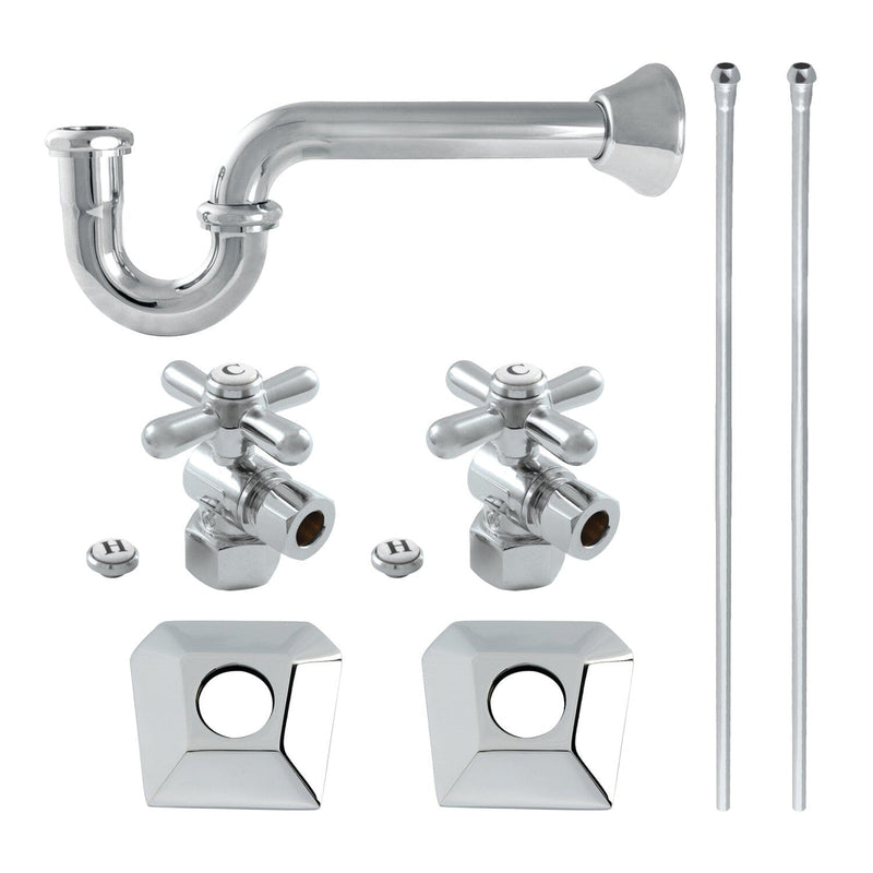 Trapeze Modern Plumbing Sink Trim Kit with P-Trap