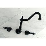 Heritage Two-Handle 3-Hole Wall Mount Roman Tub Faucet