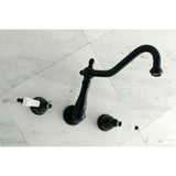 Heritage Two-Handle 3-Hole Wall Mount Tub Faucet
