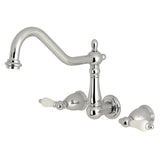 Heritage Two-Handle 3-Hole Wall Mount Tub Faucet