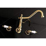 Heritage Two-Handle 3-Hole Wall Mount Tub Faucet