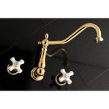 Heritage Two-Handle 3-Hole Wall Mount Roman Tub Faucet