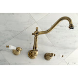 Heritage Two-Handle 3-Hole Wall Mount Tub Faucet