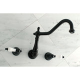 Heritage Two-Handle 3-Hole Wall Mount Tub Faucet