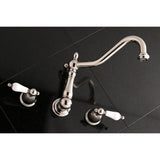 Heritage Two-Handle 3-Hole Wall Mount Tub Faucet