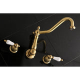 Heritage Two-Handle 3-Hole Wall Mount Tub Faucet