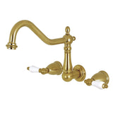 Heritage Two-Handle 3-Hole Wall Mount Tub Faucet