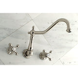 Heritage Two-Handle 3-Hole Wall Mount Roman Tub Faucet
