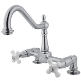 Heritage Two-Handle 2-Hole Deck Mount Bridge Kitchen Faucet