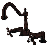 Heritage Two-Handle 2-Hole Deck Mount Bridge Kitchen Faucet