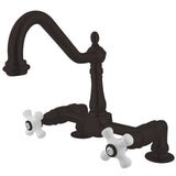 Heritage Two-Handle 2-Hole Deck Mount Bridge Kitchen Faucet