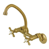 Essex Double-Handle 2-Hole Wall-Mount Bridge Kitchen Faucet