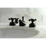 Heritage Two-Handle 3-Hole Deck Mount Widespread Bathroom Faucet with Brass Pop-Up Drain