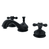 Heritage Two-Handle 3-Hole Deck Mount Widespread Bathroom Faucet with Brass Pop-Up Drain