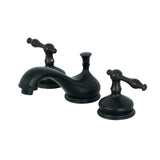 Heritage Two-Handle 3-Hole Deck Mount Widespread Bathroom Faucet with Brass Pop-Up