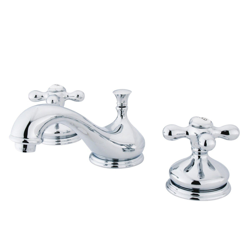 Heritage Two-Handle 3-Hole Deck Mount Widespread Bathroom Faucet with Brass Pop-Up Drain