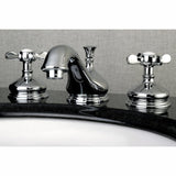 Essex Two-Handle 3-Hole Deck Mount Widespread Bathroom Faucet with Brass Pop-Up