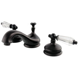 Wilshire Two-Handle 3-Hole Deck Mount Widespread Bathroom Faucet with Brass Pop-Up