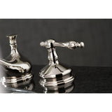Heritage Two-Handle 3-Hole Deck Mount Widespread Bathroom Faucet with Brass Pop-Up