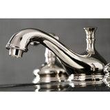 Heritage Two-Handle 3-Hole Deck Mount Widespread Bathroom Faucet with Brass Pop-Up