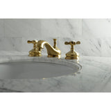 Essex Two-Handle 3-Hole Deck Mount Widespread Bathroom Faucet with Brass Pop-Up
