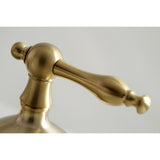 Heritage Two-Handle 3-Hole Deck Mount Widespread Bathroom Faucet with Brass Pop-Up