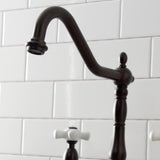 Heritage Two-Handle 2-Hole Deck Mount Bridge Kitchen Faucet