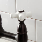 Heritage Two-Handle 2-Hole Deck Mount Bridge Kitchen Faucet