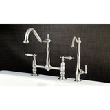 Heritage Two-Handle 2-Hole Deck Mount Bridge Kitchen Faucet