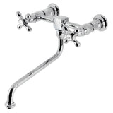 Heritage Two-Handle 2-Hole Wall Mount Bridge Kitchen Faucet