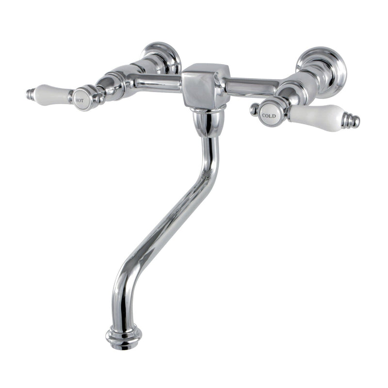 Bel-Air Double-Handle 2-Hole Wall Mount Bathroom Faucet