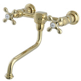 Heritage Two-Handle 2-Hole Wall Mount Bathroom Faucet