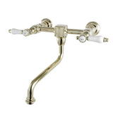 Bel-Air Double-Handle 2-Hole Wall Mount Bathroom Faucet