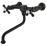 Heritage Double-Handle 2-Hole Wall Mount Bathroom Faucet