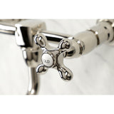 Heritage Double-Handle 2-Hole Wall Mount Bathroom Faucet
