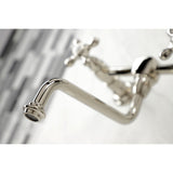 Heritage Double-Handle 2-Hole Wall Mount Bathroom Faucet