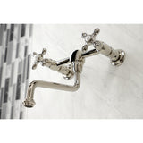 Heritage Double-Handle 2-Hole Wall Mount Bathroom Faucet